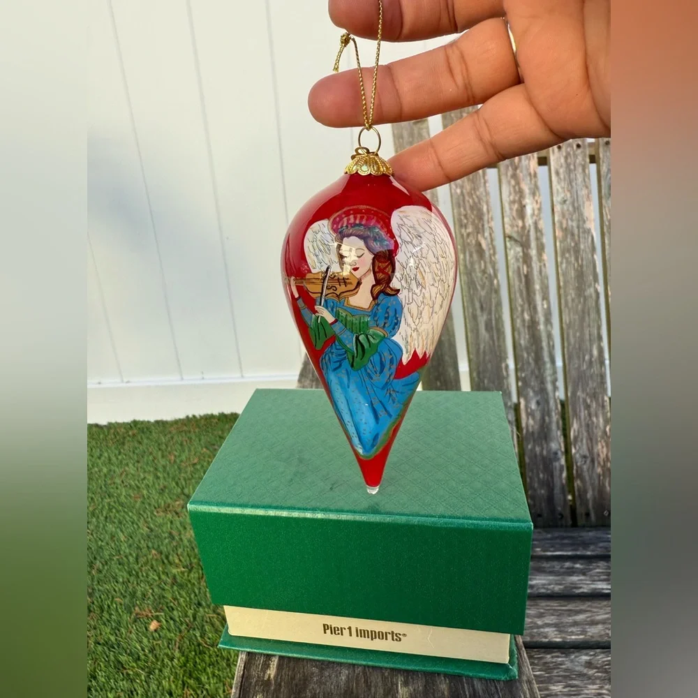 LI BIEN‎ ANGEL AND DOVE ORNAMENT WITH GIFT BOX NEW 2017 CHRISTMAS GLASS W